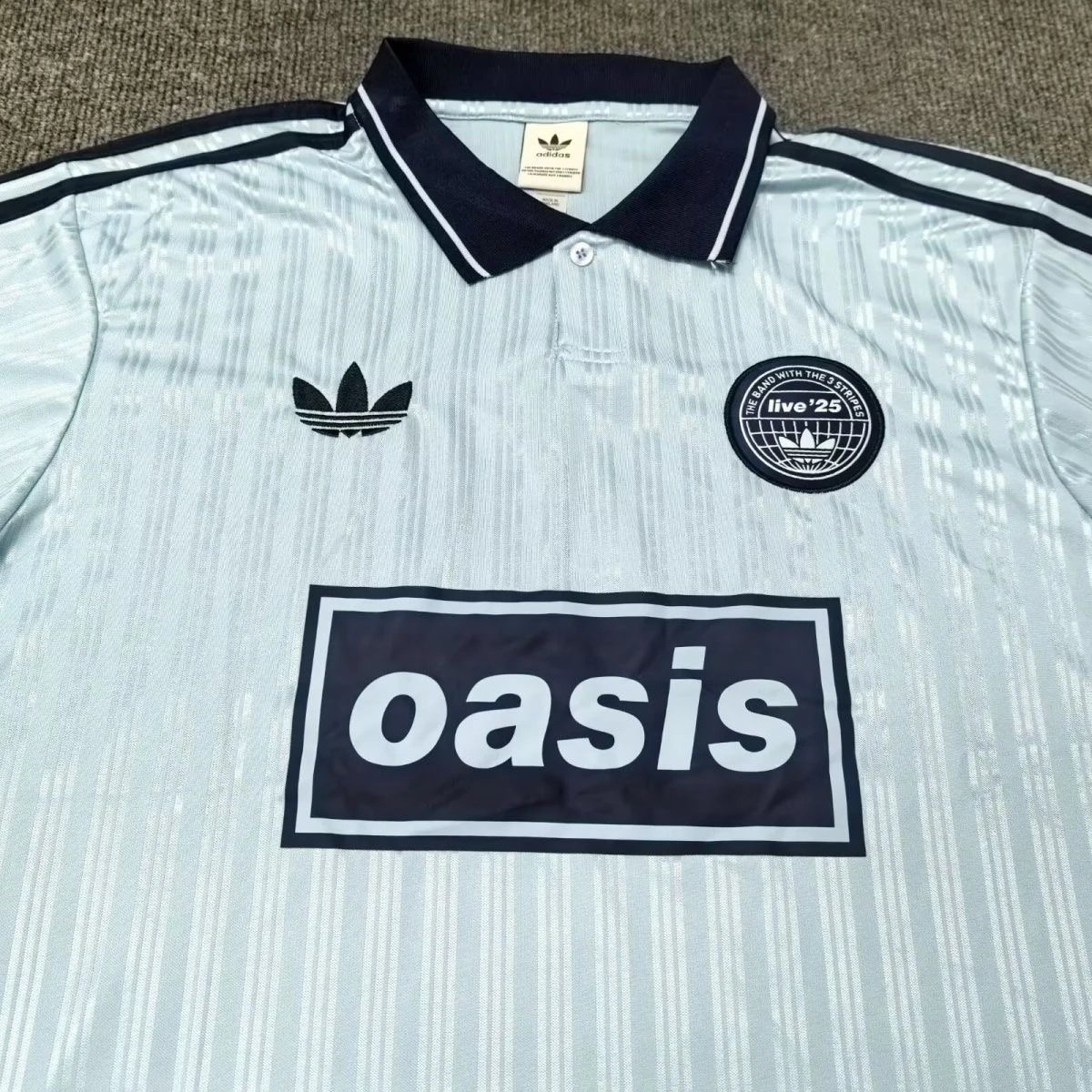 Adidas Originals x Oasis Live '95 Polo Shirt White/Navy - 5