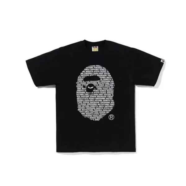 A Bathing Ape ABC Camo Skull T-Shirt Black - 1