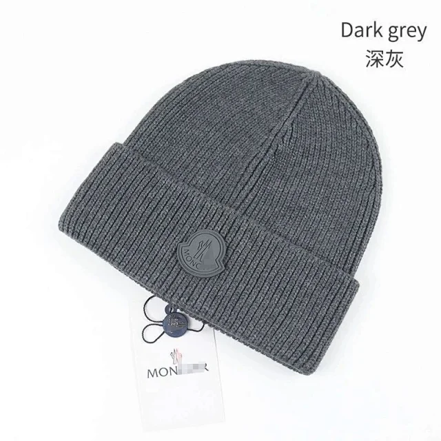 Moncler Hats Rib-Knit Logo Patch Beanie product detail image 3