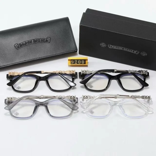 Chrome Hearts Eyewear Rectangular Blue-Light Glasses with Cross Motif Temples product detail image 6