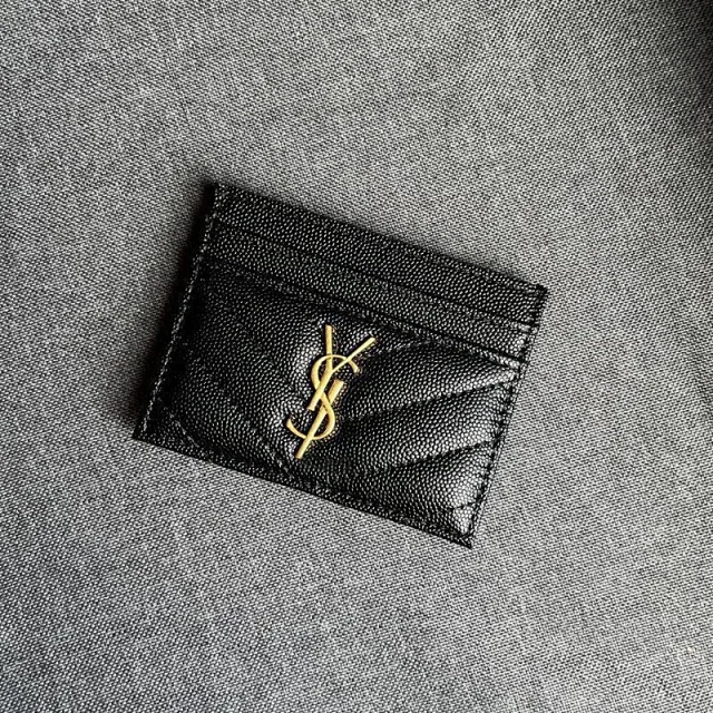 Saint Laurent Wallets & Card Holders Quilted Chevron Monogram Holder product detail image 10