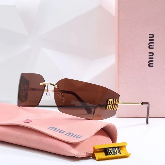 Miu Eyewear Rimless Geometric Sunglasses product detail image 3