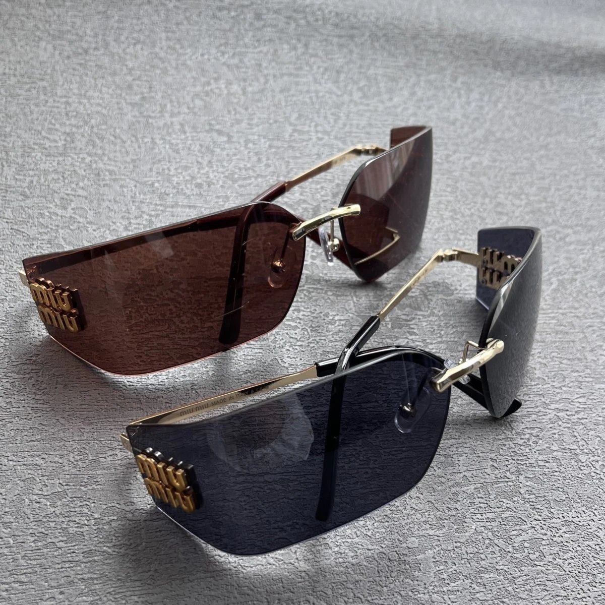 Miu Miu MM0295S Brown Gradient Rimless Sunglasses - 7