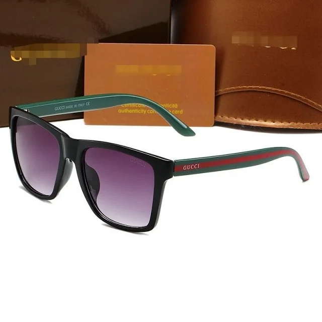 Gucci Eyewear Square sunglasses with striped temples product detail image 14
