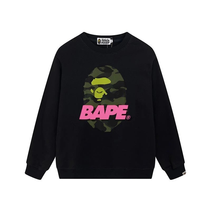 A Bathing Ape Camo Ape Head Black Hoodie - 11