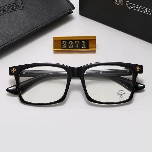 Chrome Hearts Eyewear Square Clear-Lens Eyeglass Frames with Cross Motifs product detail image 6
