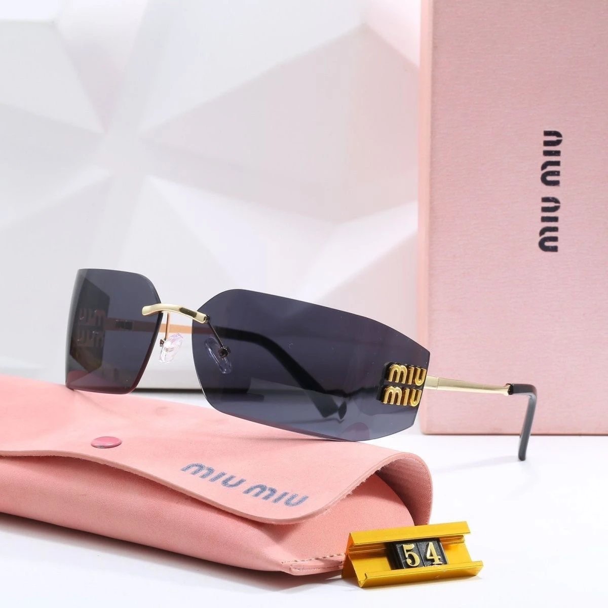 Miu Miu MM0295S Brown Gradient Rimless Sunglasses - 5