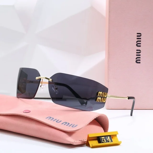 Miu Eyewear Rimless Geometric Sunglasses product detail image 4