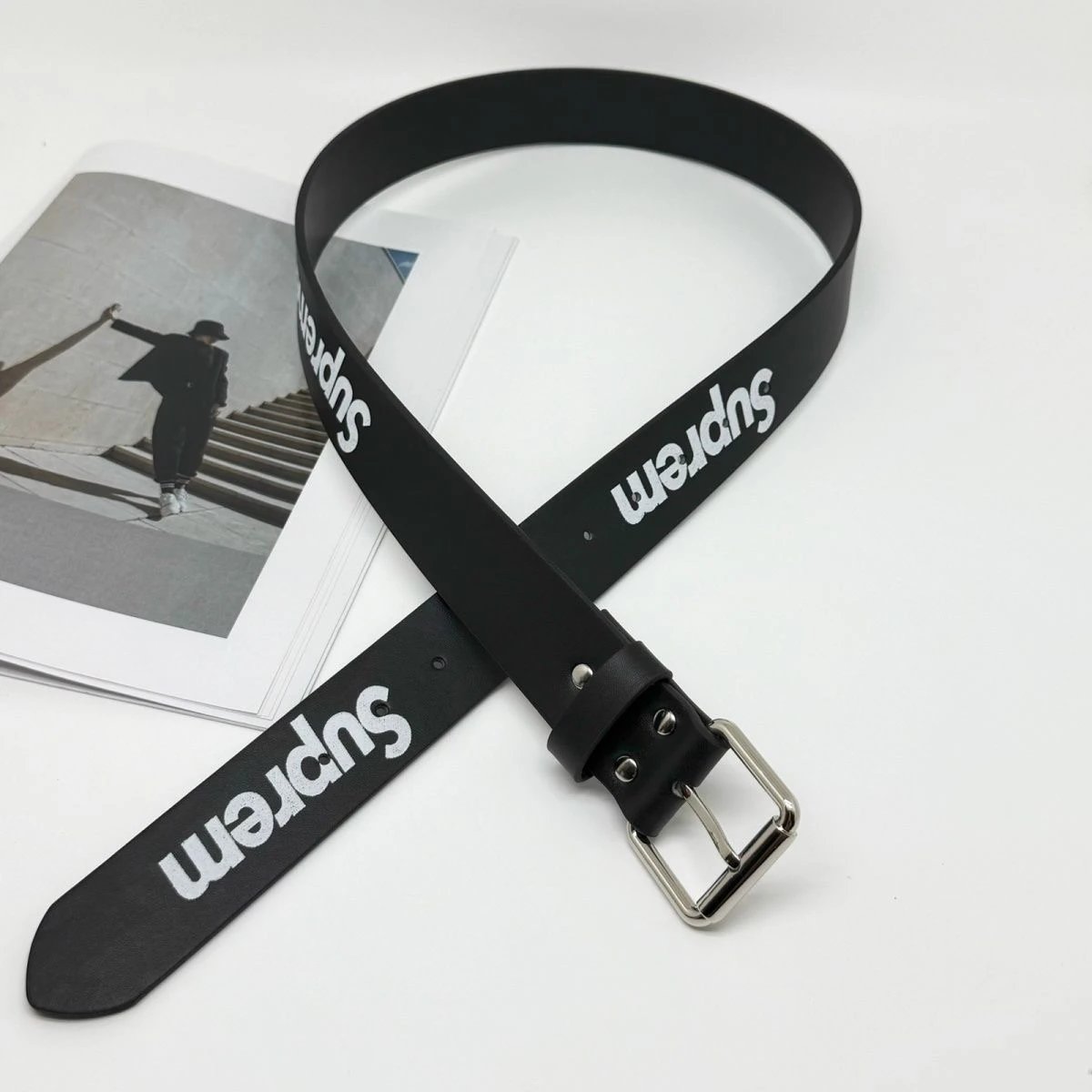 Supreme Box Logo Leather Belt Red - 8