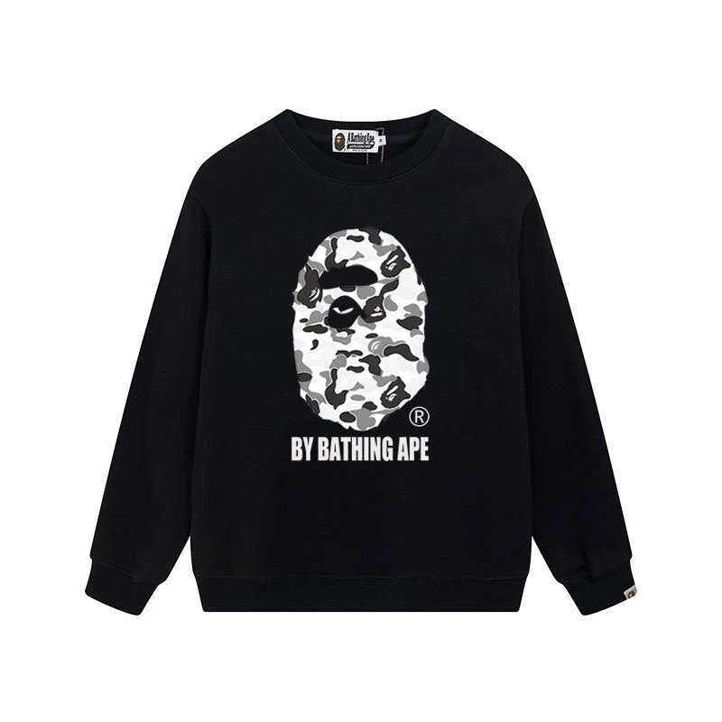 A Bathing Ape Camo Ape Head Black Hoodie - 8