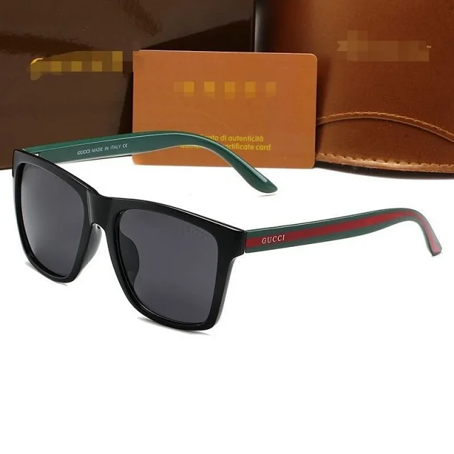 Gucci Eyewear Square sunglasses with striped temples product detail image 12