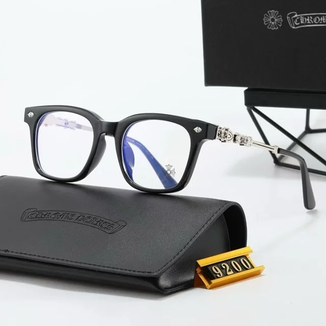 Chrome Hearts Eyewear Rectangular Blue-Light Glasses with Cross Motif Temples product detail image 3