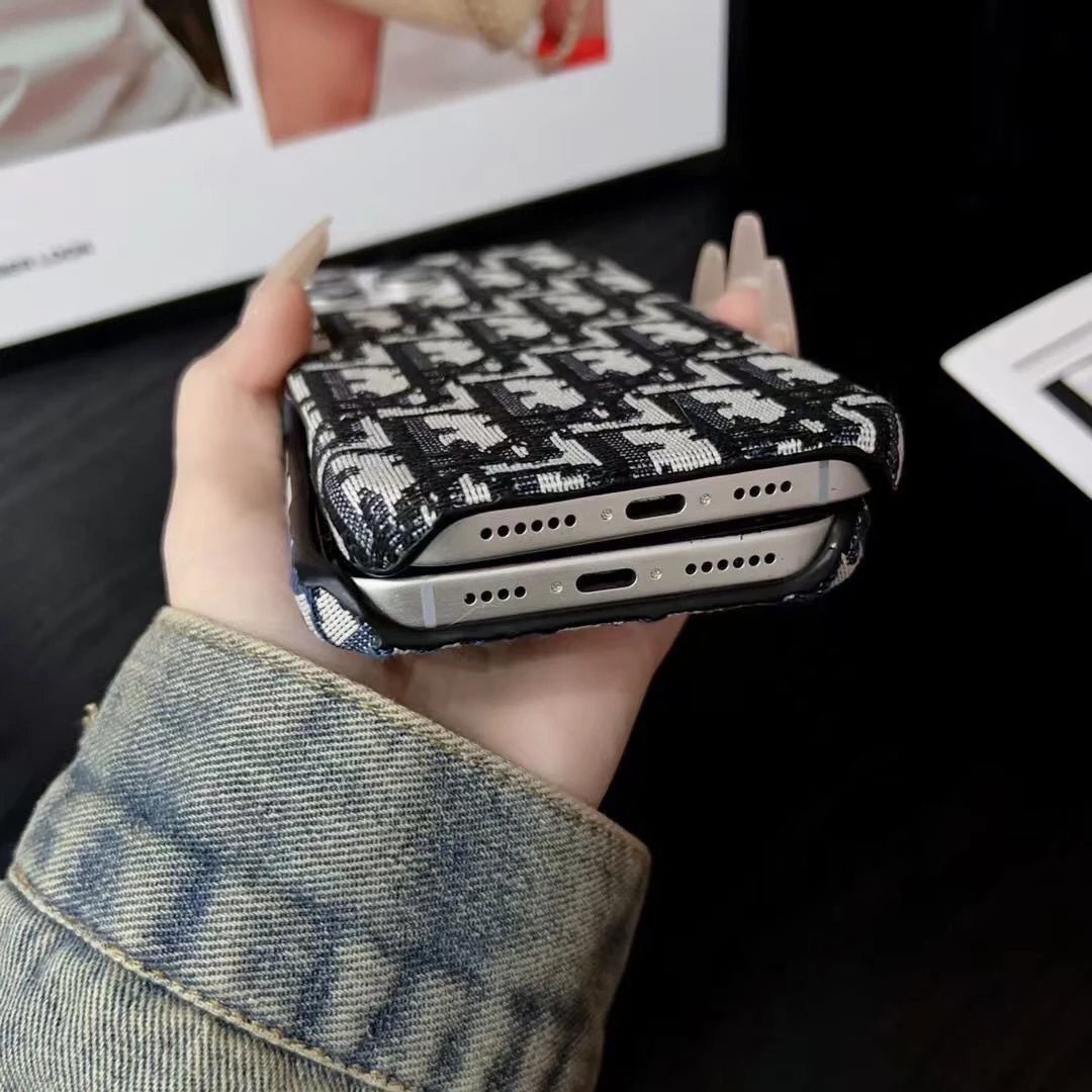 Dior Oblique Denim Blue Phone Case - 7