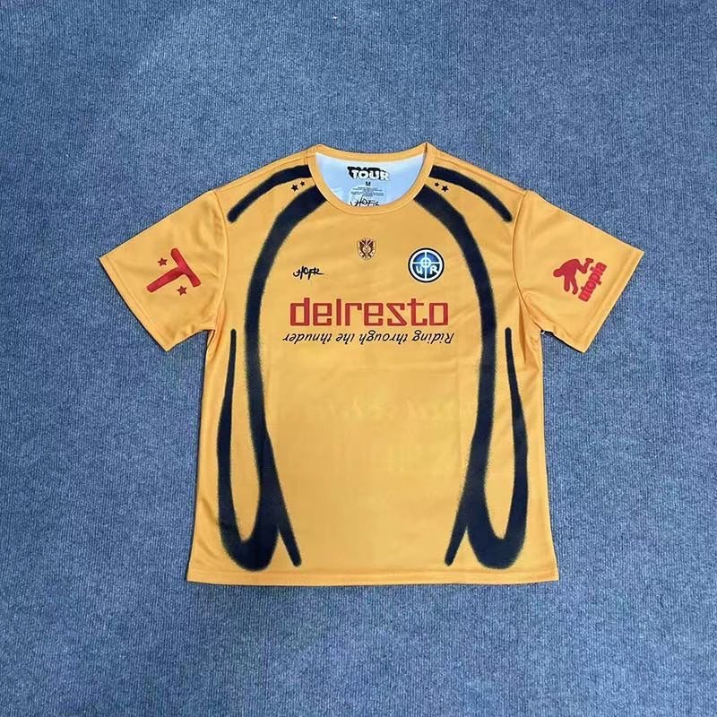 Colombia National Team Inspired Jersey Blue and Yellow - 5