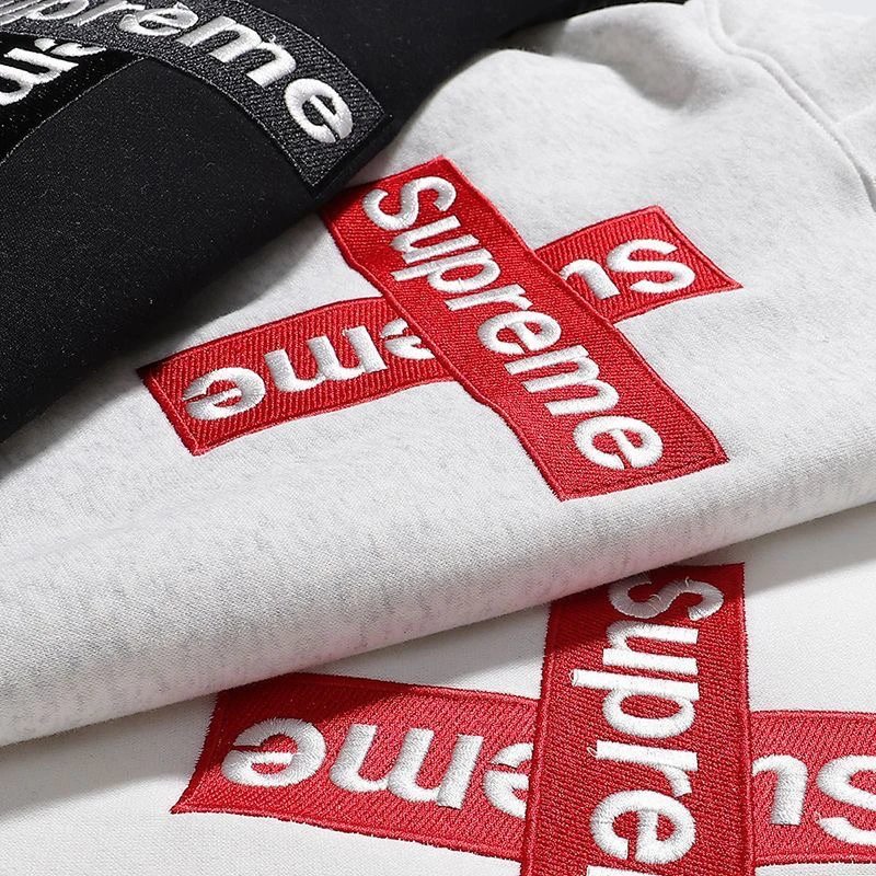 Supreme Cross Logo Hoodie Black - 9
