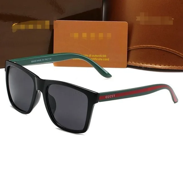 Gucci Eyewear Square sunglasses with striped temples product detail image 2