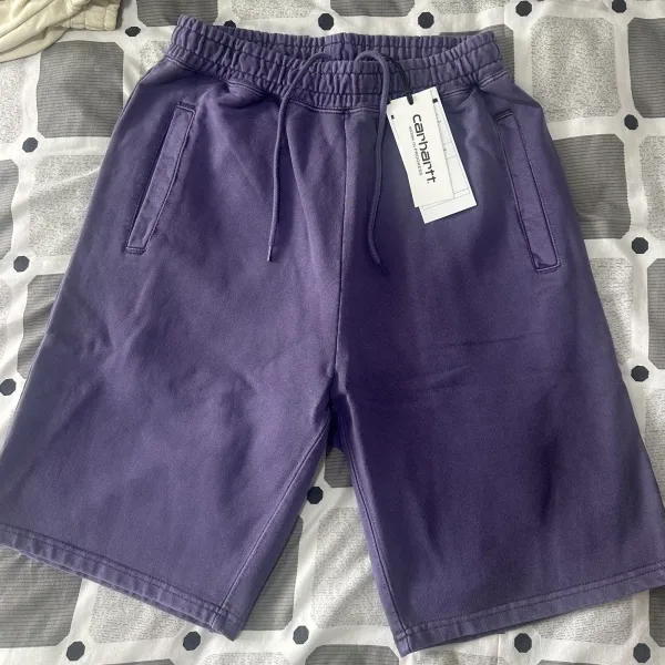 Carhartt WIP Sweat Shorts Purple - 1