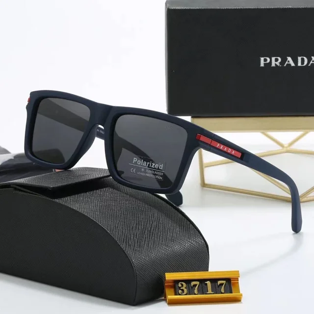 Prada Eyewear 3717 Polarized Square Sunglasses product detail image 2