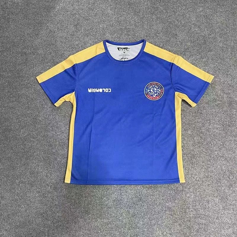 Colombia National Team Inspired Jersey Blue and Yellow - 9