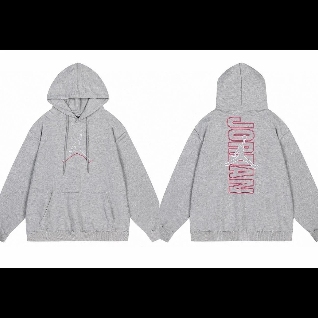 Air Jordan Outline Hoodie Gray