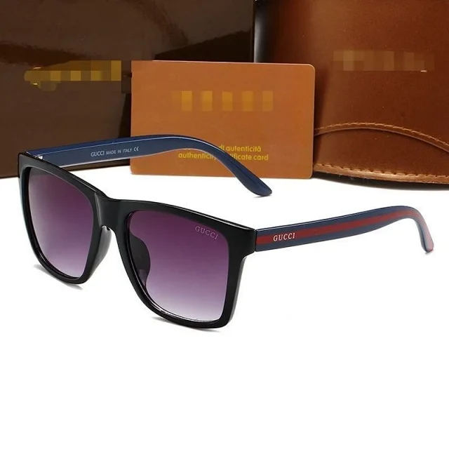 Gucci Eyewear Square sunglasses with striped temples product detail image 5