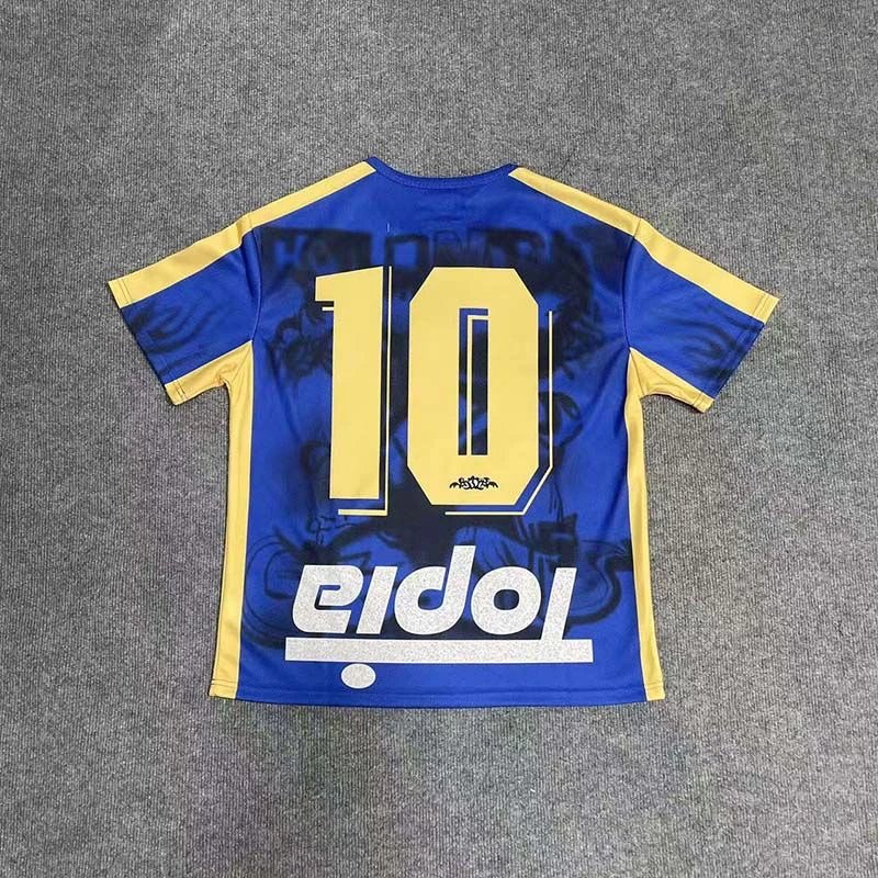 Colombia National Team Inspired Jersey Blue and Yellow - 10