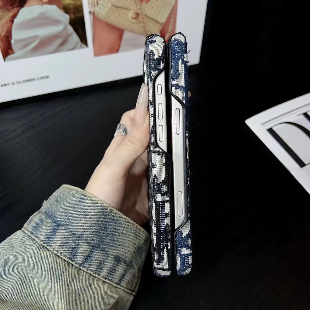 Dior Oblique Denim Blue Phone Case - 8