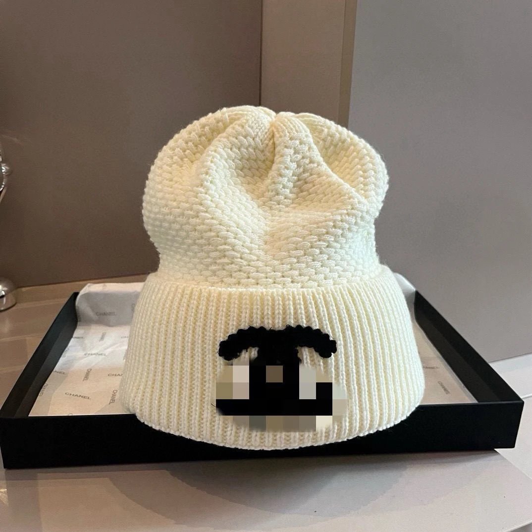 Chanel CC Logo Knit Beanie Black - 5