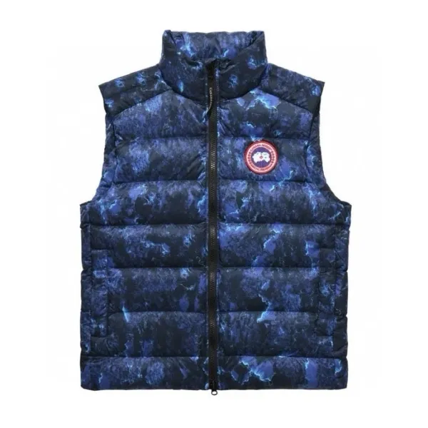 Canada Goose Puffer Vest Blue Marble Print Vest - 1
