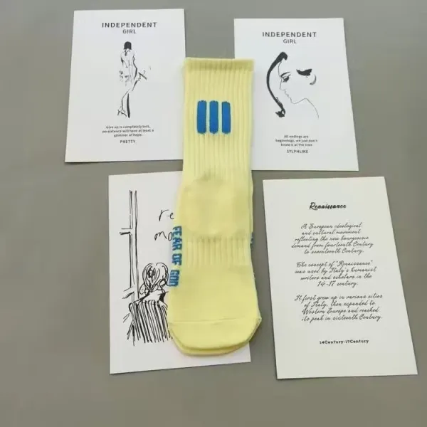 Fear of God Three-Stripe Yellow Socks - 1