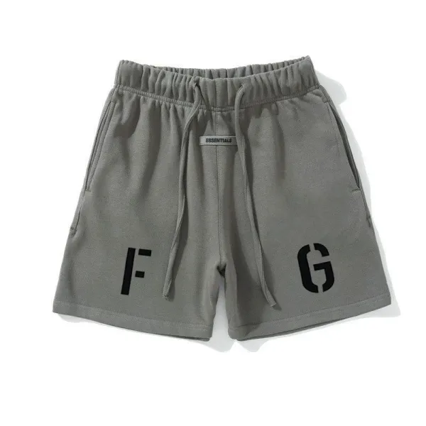 Fear of God Essentials F / G Logo Shorts Gray - 4
