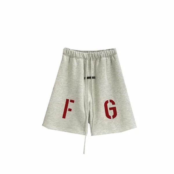 Fear of God Essentials F / G Logo Shorts Gray - 7