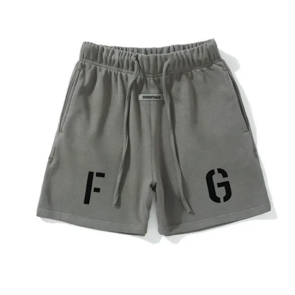 Fear of God Essentials F / G Logo Shorts Gray - 1