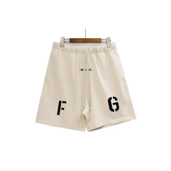Fear of God Essentials F G Logo Beige Shorts - 1