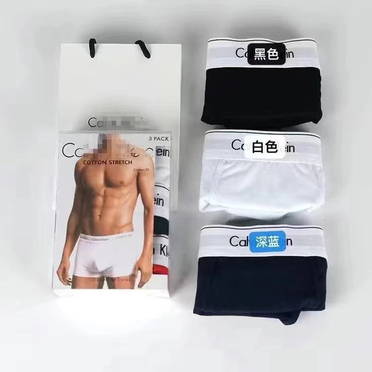 Calvin Klein Cotton Stretch Trunks 3-Pack Black White Red Underwear - 4