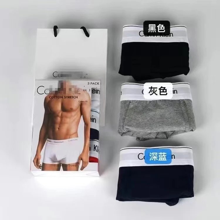 Calvin Klein Cotton Stretch Trunks 3-Pack Black White Red Underwear - 6