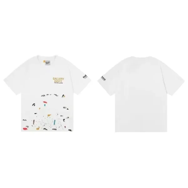 Gallery Dept Abstract Print White T-Shirt - 1