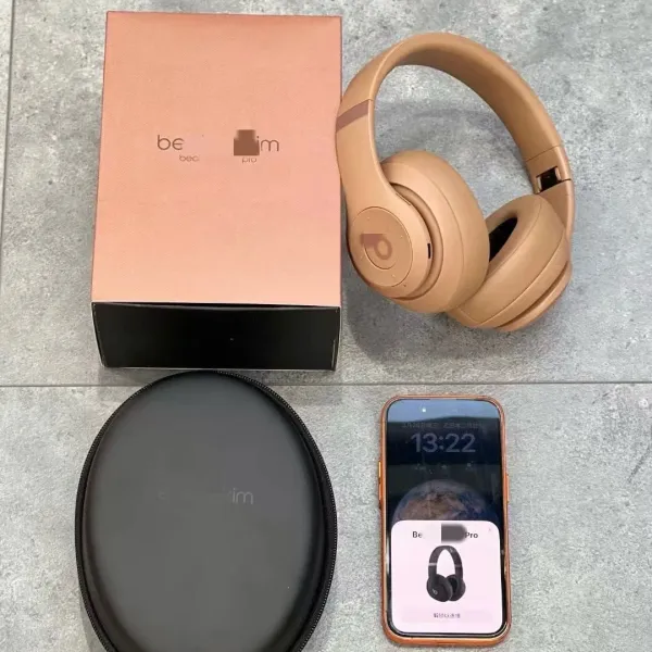 Beats Studio Pro Beige Over-Ear Headphones - 1