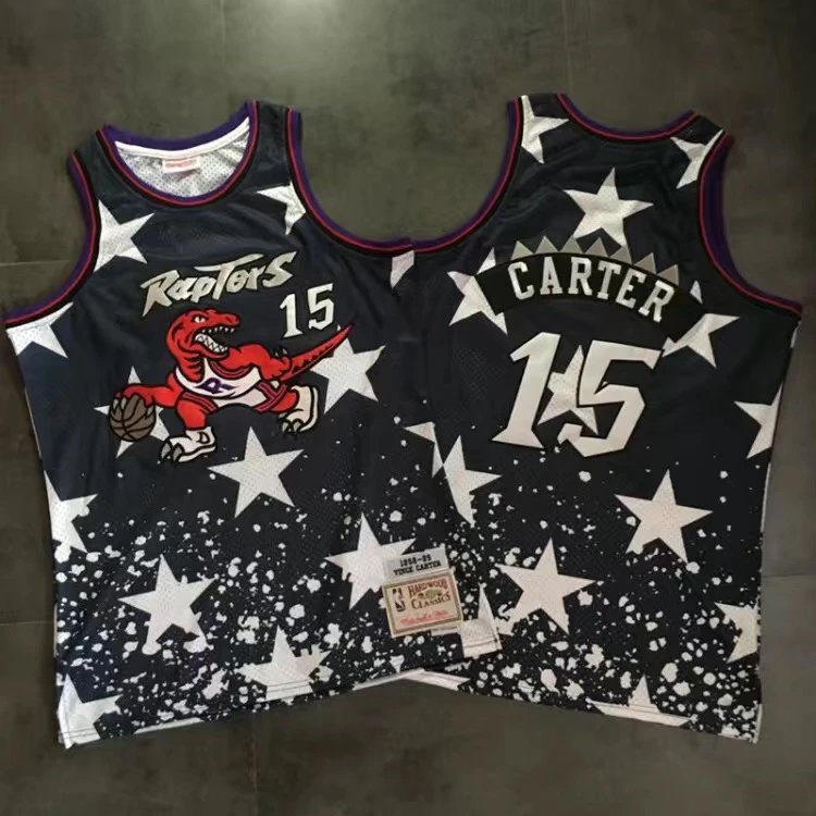 Mitchell & Ness Toronto Raptors Vince Carter 1998-99 Hardwood Classics Black Gold Lightning Jersey - 2