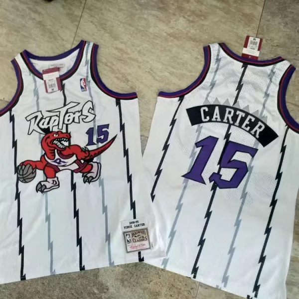 Mitchell & Ness Toronto Raptors Vince Carter 1998-99 Hardwood Classics Black Gold Lightning Jersey - 5