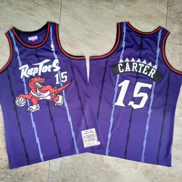 Mitchell & Ness Toronto Raptors Vince Carter 1998-99 Hardwood Classics Black Gold Lightning Jersey - 3