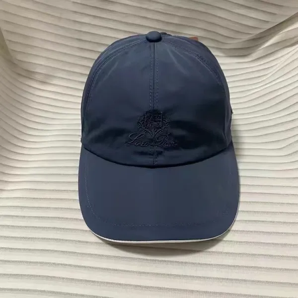 Dior Logo Embroidered Navy Baseball Cap - 1