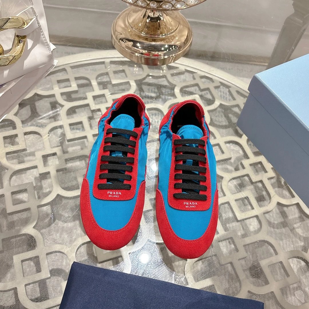 Prada Re-Nylon Sneakers Cognac Suede and Nylon Sneakers - 11