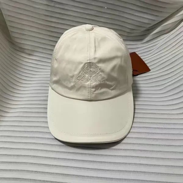 Loewe Baseball Cap Beige Embroidered Logo Hat - 1