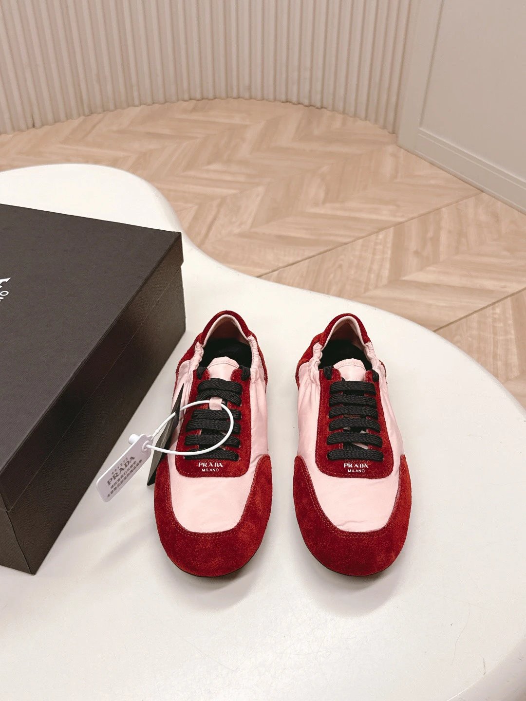 Prada Re-Nylon Sneakers Cognac Suede and Nylon Sneakers - 6