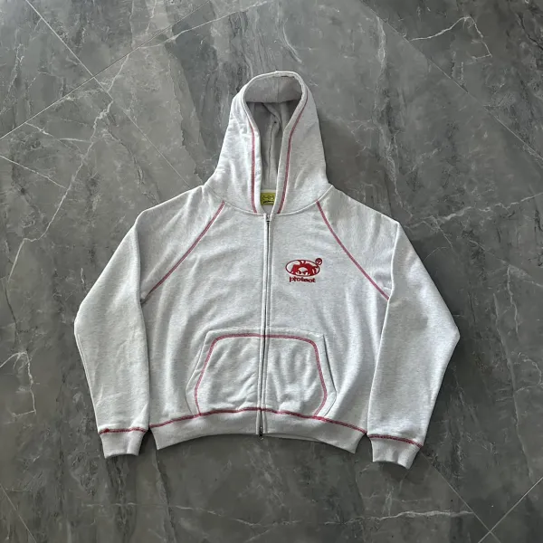 Protect PT01-1 Cropped Zip-Up Hoodie and Sweatpants Set Gray - 9
