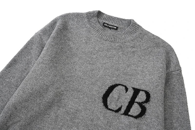 CB Letter Jacquard Knit Sweater photo 7