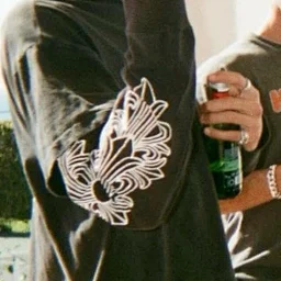 thumbnail for *In stock Old Crow 🌟 unicorn arm sword vine cross horseshoe washing long sleeves
