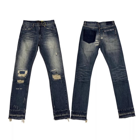 【 Original development spot release 】 Undercover 04aw but period patch for torn cat whisker jeans