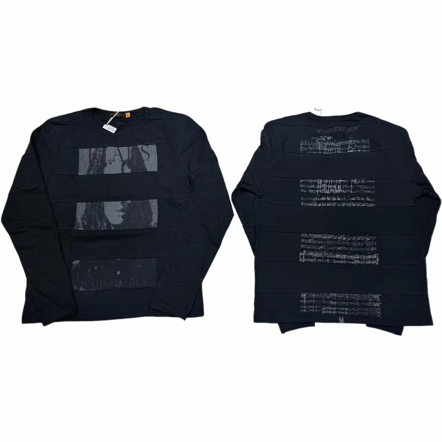 No holiday during the Chinese New Year [Market's strongest spot in seconds] Undercover 06ss T-period show style Klaus portrait splicing long sleeved black